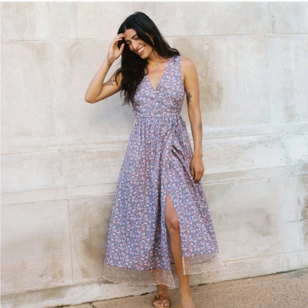 Christy Dawn Floral Blue Maxi Dress